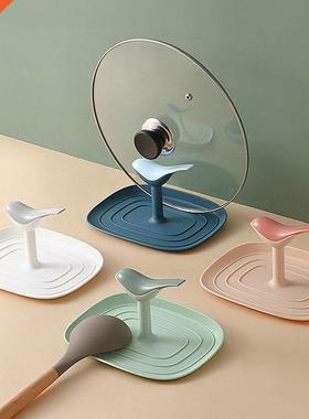 Kitchen Spatula Ladle Shelf Bird Shape Spoon Rest Pot Lid Ho