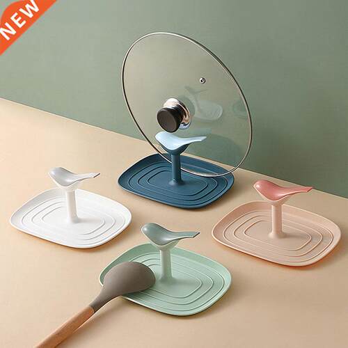Kitchen Spatula Ladle Shelf Bird Shape Spoon Rest Pot Lid Ho