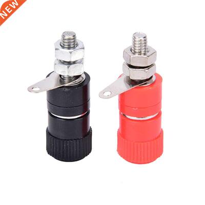 4Pcs black+red Speaker Amplifier Terminal Binding Post Banan