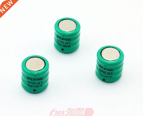 3x Ni-MH Button Rechargeable Battery 4.8V 20MAH Car LED Tor