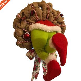 Christmas Thief Stole Christmas Burlap Wreath Christmas Deco