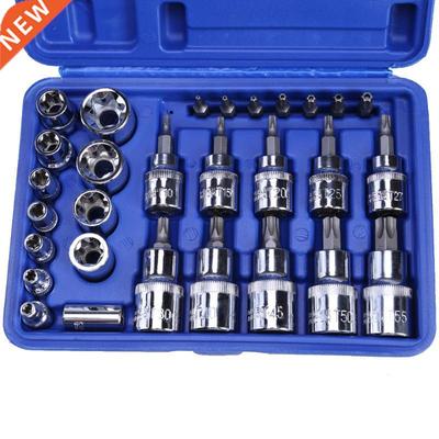 New 29Pcs/Box Torx Star Socket Screws Bit Set Male Female