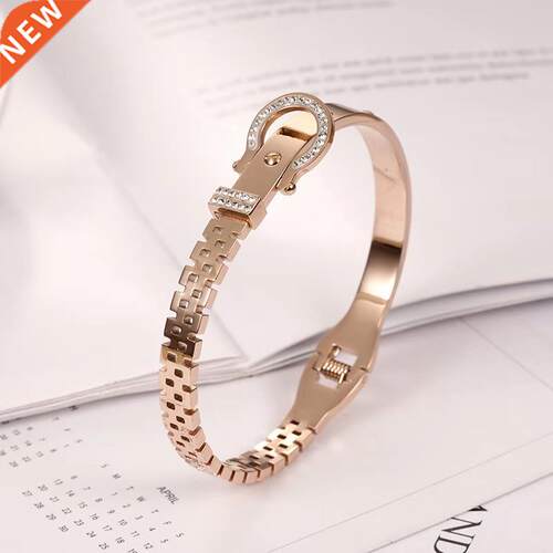OUFEI Stainless Steel Bracelet For Woman Rose Gold Cuff Brac