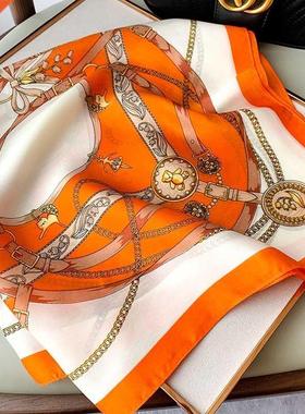 70*70cm Fashion Silk Satin Hair Scarf Women Handkerchief Pri