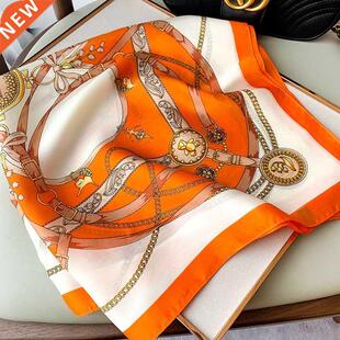 70*70cm Fashion Silk Satin Hair Scarf Women Handkerchief Pri
