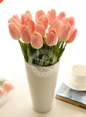 6/12/24/48pcs Artificial Flowers Senior PU Tulips Fake Flowe