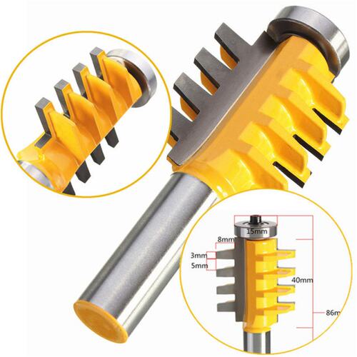 Drillpro RB271/2 Inch Reversible Finger Joint Glue Router B