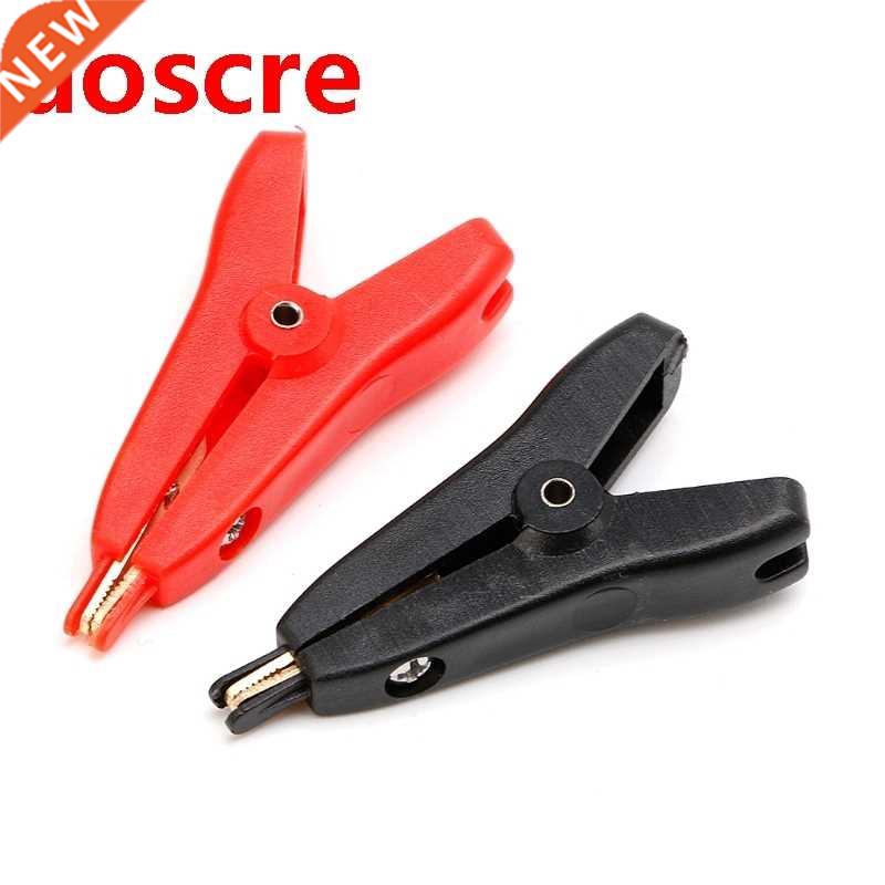 2Pcs 5A Red + Black 53mm Insulated Crocodile Crocodile Car C