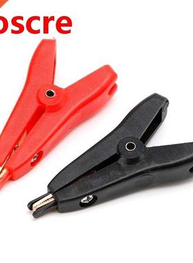 2Pcs 5A Red + Black 53mm Insulated Crocodile Crocodile Car C