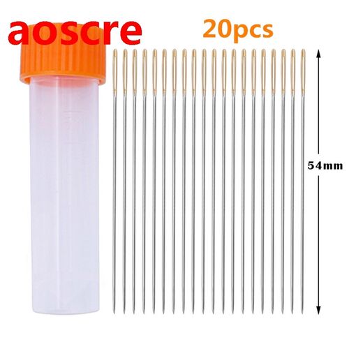 20pcs Leather Sewing Big Eye Needle Round Head Embroidery T