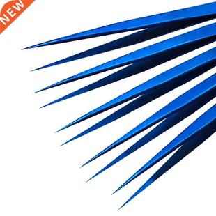 Ultra Thin Stainless Flying Tweezers Line Sharp Blue Slim