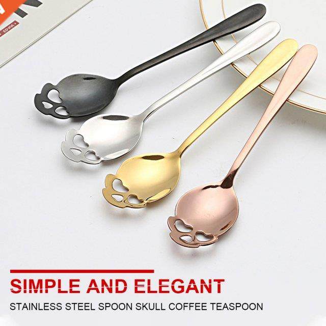 Pack of 4 Teaspoon Set Stainless Steel Dessert Scoop Beverag