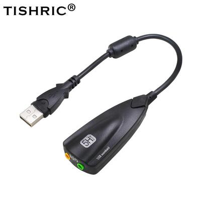 TISHRIC Promotion 5HV2 External usb sound card 7.1 with 3.5m