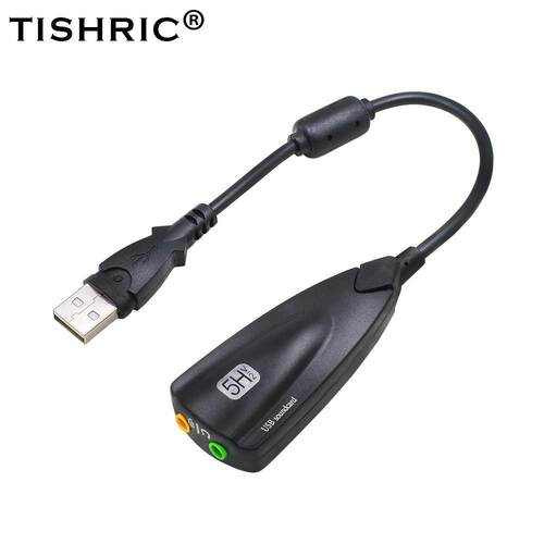 TISHRIC Promotion 5HV2 External usb sound card 7.1 with 3.5m