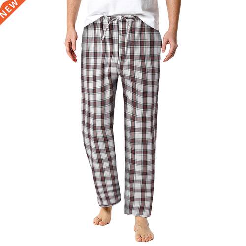 Size Slipper Men	s Fashion Casual Large Plaid Lace Cotton