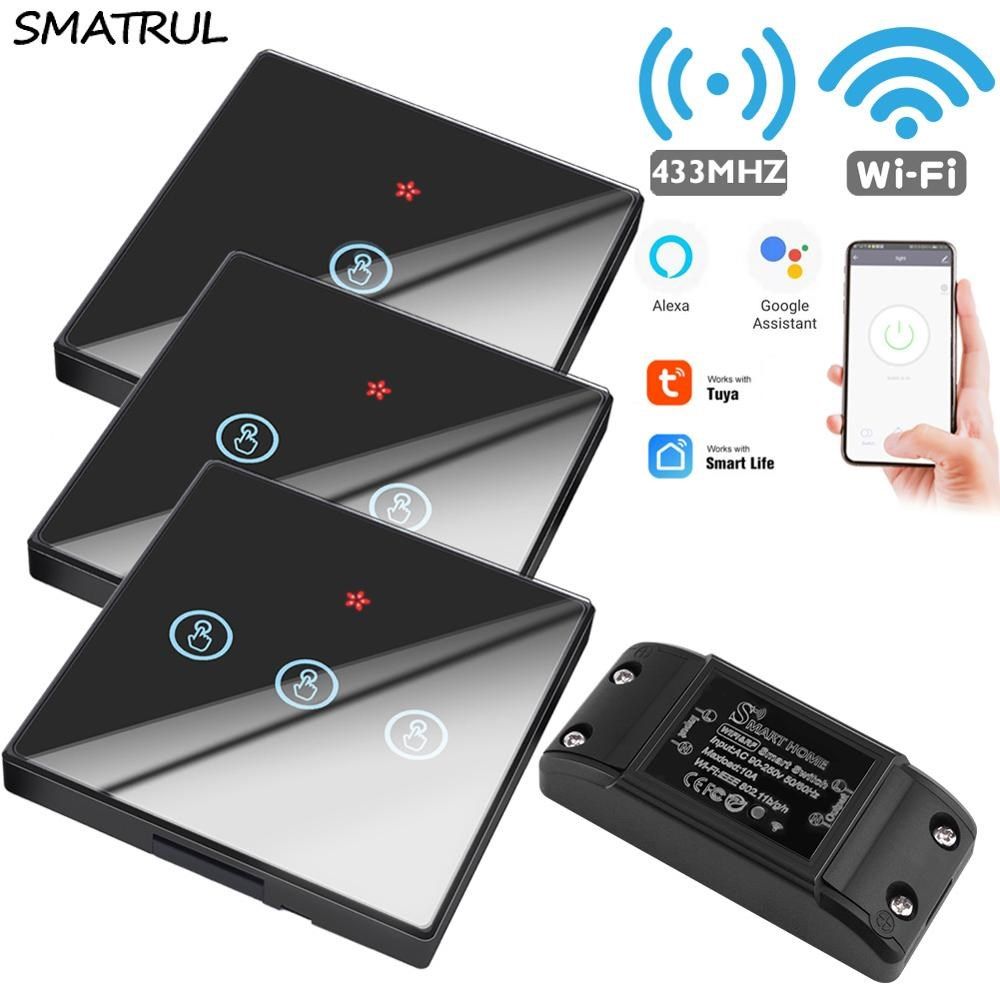 Tuya Smart Life APP WiFi TOUCH Switch Light RF 433Mhz Wall P