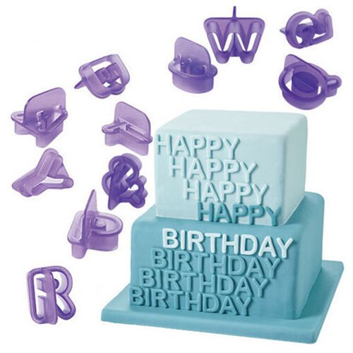 40pcs/set Kitchen Alphabet Numbers Cookie Cutter Set Baking