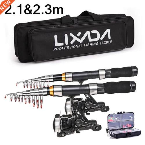 Lixada Fishing Rod Reel Combo Full Kit 2.1m/2.3m Telescopic