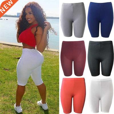 Womens Fitness Half High Waist Quick Dry Skinny Bike Shorts