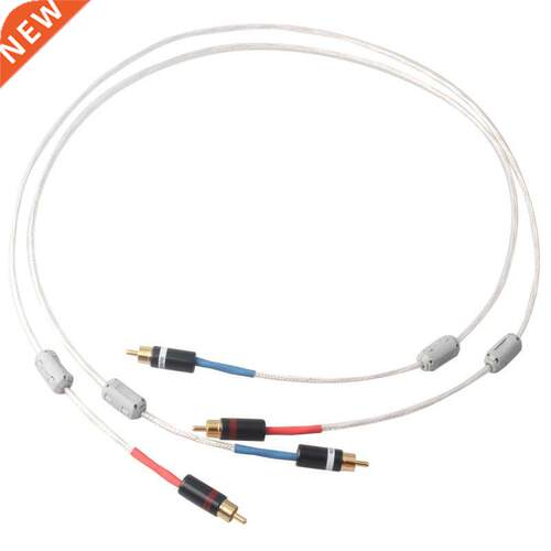 Pair HiFi Audio RCA Cable Encrypted Silver Plated Shielded C