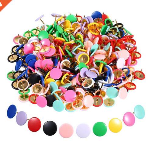 100pcs Push Pins Thumb Tacks 适用于 Office School Notice Boa