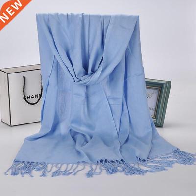 Blue New tassel winter scarves for women shawls and wraps la