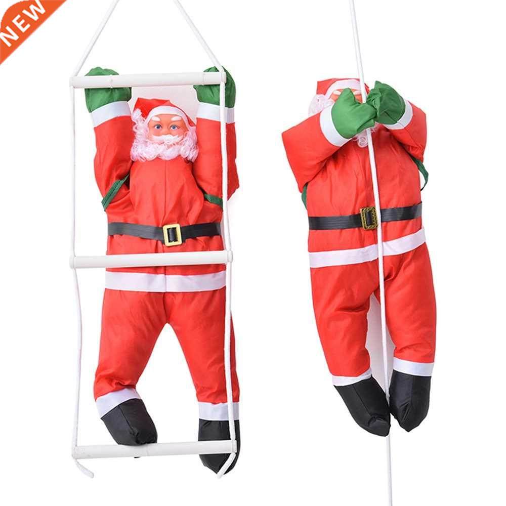 1Pcs 50CM Clmbng Ladder Cloth Santa Claus Wall Hangng Dec