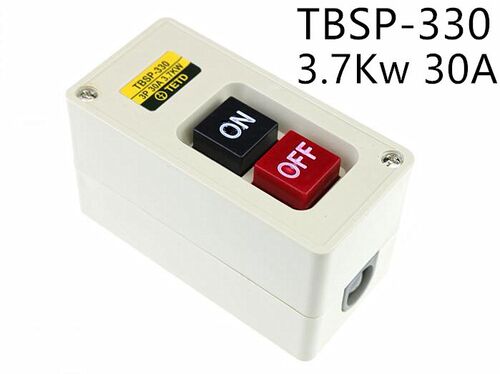 1pcs 3.7Kw 30A Power ON/OFF Push Button Switch TBSP-330 3 Ph