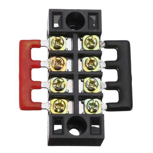 Double Row Wire Barrier Terminal Block 600V 15A 4P 55x21x17m
