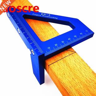 Woodworking Scribing Ruler Aluminum Alloy Angle Protractor S
