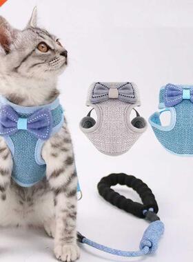 Cat Harness and Leash Lead Rope Adjustable Breathable Mesh