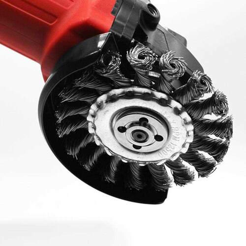 Knotted Bench Steel Wire Brush Deburring Derusting Angle Gri