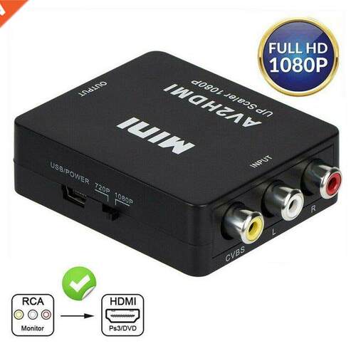 AV to HD Converter Composite CVBS Video Adapter 720p 1080p 6