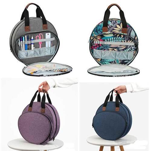 Yarn Storage Case Crochet Hooks Knitting Round handag Sewin