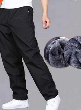 Men's Sweatpant Trousers Autumn Winter Plus Velvet Warm