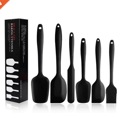 6Pcs Silicone Spatulas Cake Cream Scrapers Heat-Resistant Oi