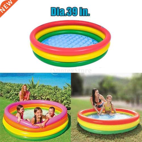 Round Inflatable Swimming Pool Water Paddling Pool for Kids