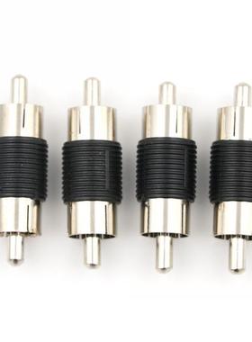 Hgh Qualty 4 Peces RCA Male To Male RCA Coupler Connector