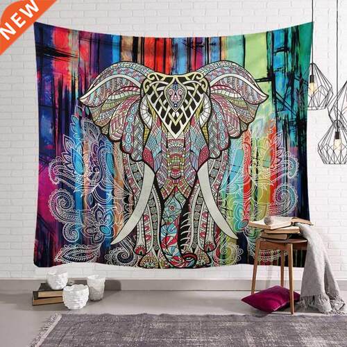 Wall Hanging tapestry Indian style Elephant Throw Yoga Mat f