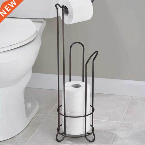 Stainless Steel Floor Standing Paper Roll Towel Holder Stand