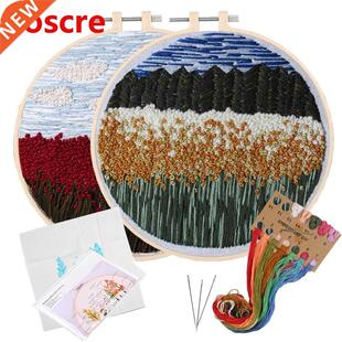 Embroidery Landscape Kits Flower Stit 1Pcs