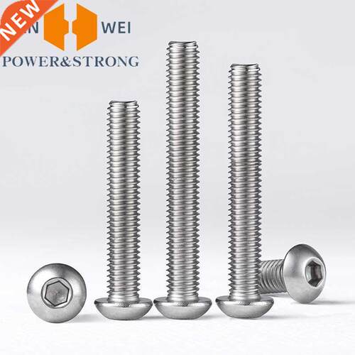 50/10pcs M2 M2.5 M3 M4 M5 304 Stainless Steel or Black 10.9