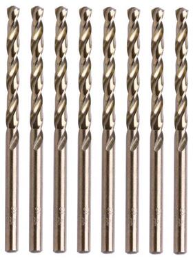 10Pcs 4mm M35 Round Shank HSS-Co Coalt Twist Drill Spiral D