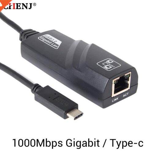 Black 1000Mbps Ethernet LAN Network Adapter Cable For PC K L
