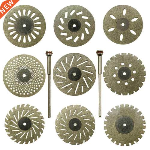 9pcs Dental lab 0.20mm Double Sided Diamond Cutting Disc for