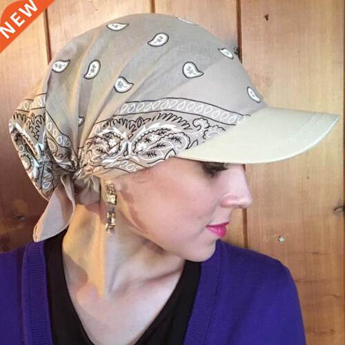 Women	s Panama Cotton Scarf Cap Hat Female Baseball Sun P
