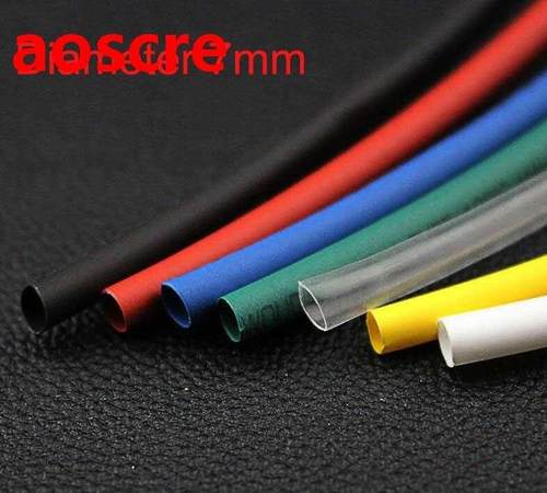 Ratio 2:1 7mm Dia Black/Red/Yellow/White/Clear/Greed/Blue Po