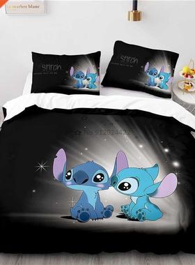 Black Stitch Bedding Set King Size Comforter Cover Set Child