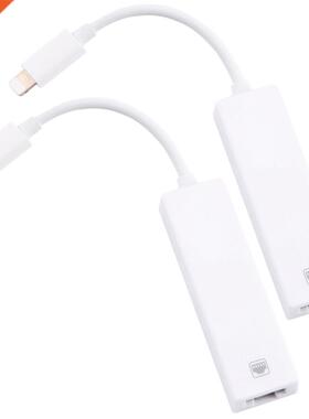 2X 100Mbps Network Cable Adapter for Lightning to RJ45 Ether