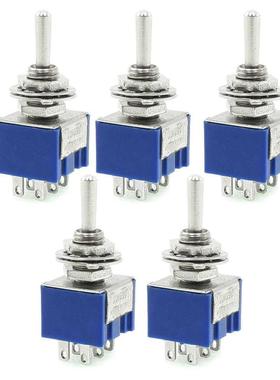 5 Pcs ON-OFF-ON 3-Terminals Pole Throw Toggle Switch 6A 125V
